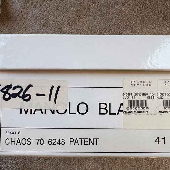 MANOLO BLAHNIK CHAOS 70 LEATHER SANDALS SIZE IT41 - Picture 10 of 10